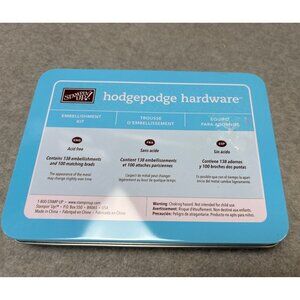 Stampin Up! Hodgepodge Hardware Embellishment Kit with 138 Pieces & Matching Bra